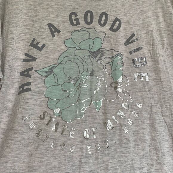 Girls Justice 18/20  "good vibes" lace up shirt nwot - Picture 3 of 11